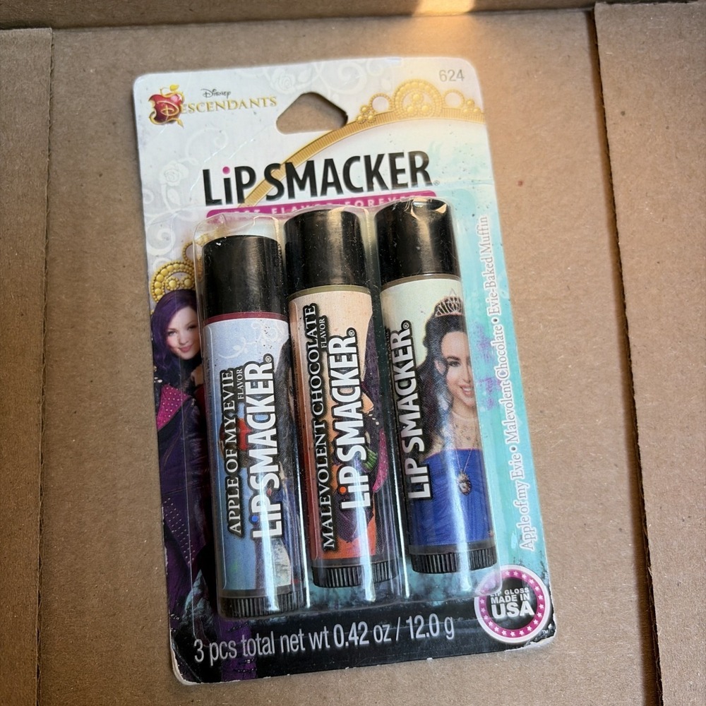 3PC DISNEY DESCENDANTS‎ Lip Smacker Lip Gloss/Balm #624 LIMITED EDITION!